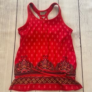 Athleta Red Tic Tac Toe Mandala Print Racerback Support Tank Size Medium